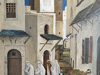 G.j. staller - oriëntalistische voorstelling , olieverf - afbeelding 1 van  4