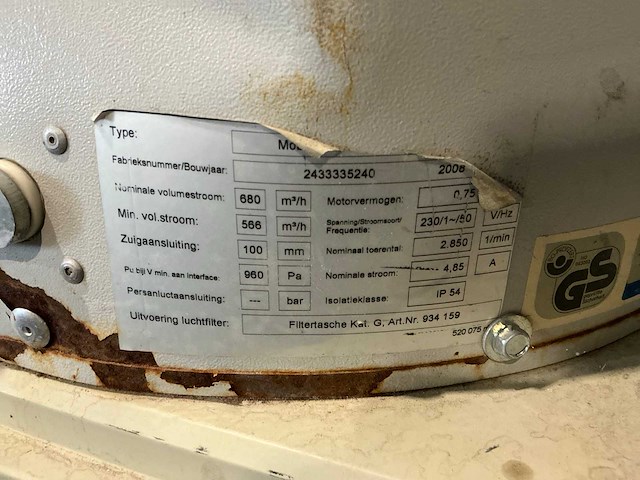 Gjerde mobil jet 100 filterafzuiginstallatie - afbeelding 7 van  7