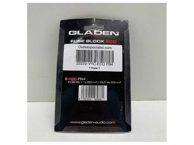 Gladen eco fb4 power distribution block connector - afbeelding 2 van  3