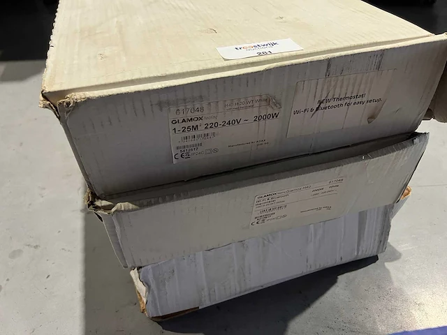 Glamox - h 40 h 20 wt - elektrische convector kachel (3x) - afbeelding 3 van  3