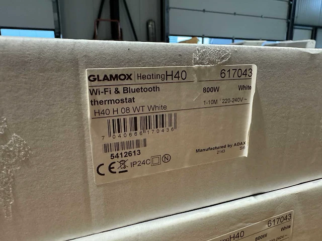 Glamox - h40 h 08 wt - elektrische convector warmtepaneel (2x) - afbeelding 3 van  4