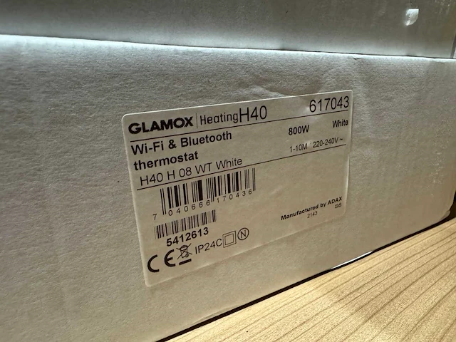 Glamox - h40 h 08 wt - elektrische convector warmtepaneel (2x) - afbeelding 4 van  4