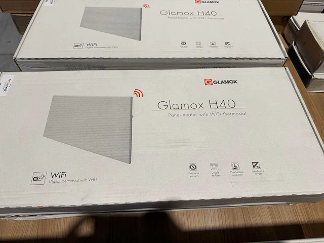 Glamox - h40 h 08 wt - elektrische convector warmtepaneel (2x) - afbeelding 2 van  4