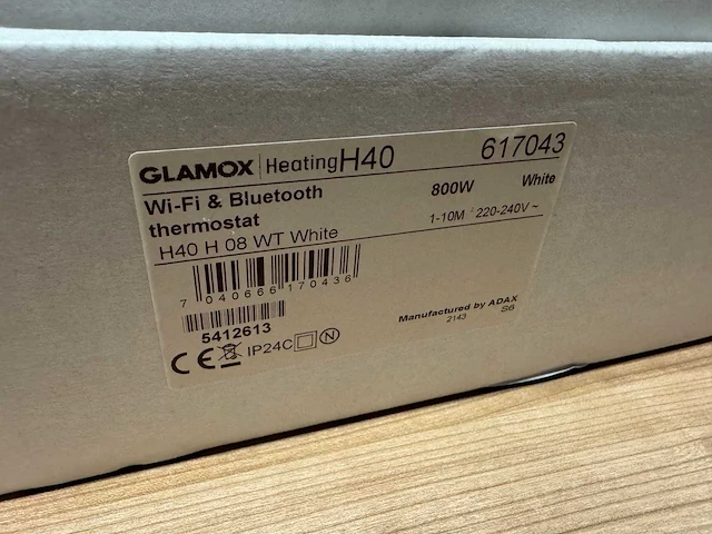 Glamox - h40 h 08 wt - elektrische convector warmtepaneel (2x) - afbeelding 4 van  4