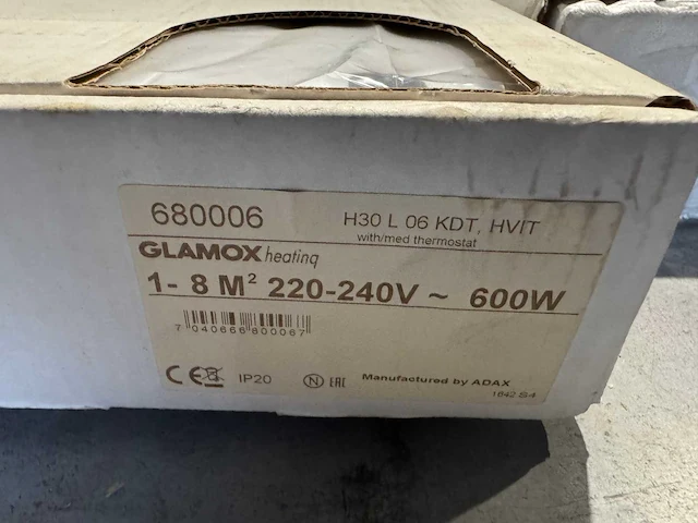 Glamox - verschillende types - elektrische convector warmtepaneel (4x) - afbeelding 2 van  5