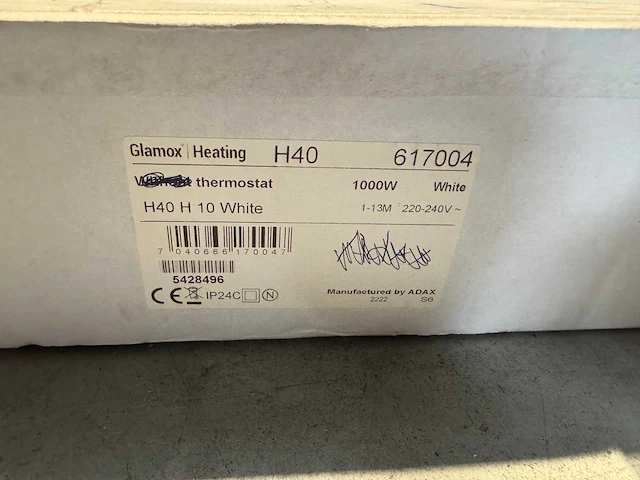 Glamox - verschillende types - elektrische convector warmtepaneel (4x) - afbeelding 4 van  5
