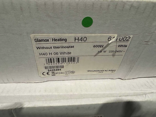 Glamox, adax - verschillende types - elektrische convector warmtepaneel (4x) - afbeelding 3 van  5