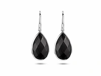 Glams oorhangers onyx franse haak zilver - afbeelding 1 van  1