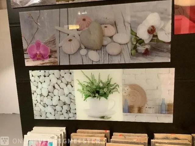 Glas en hout decoraties div. kleuren - afbeelding 3 van  6