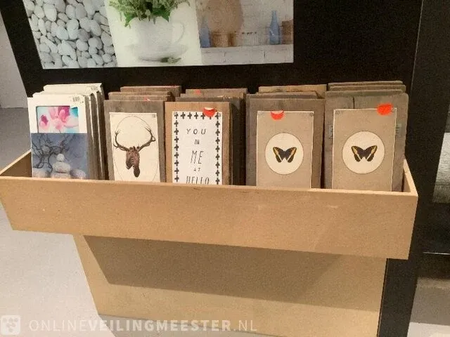 Glas en hout decoraties div. kleuren - afbeelding 6 van  6
