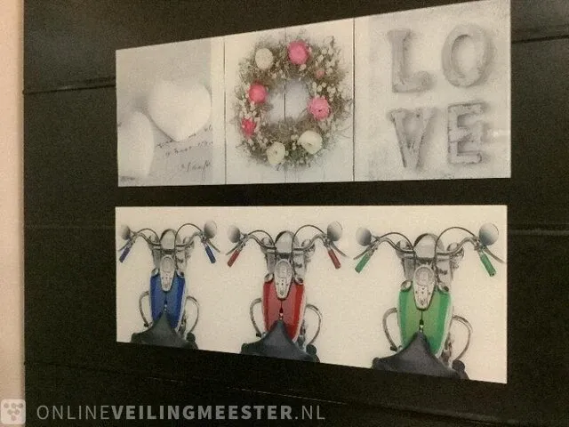 Glas en kunststof decoratie div. kleuren - afbeelding 2 van  2