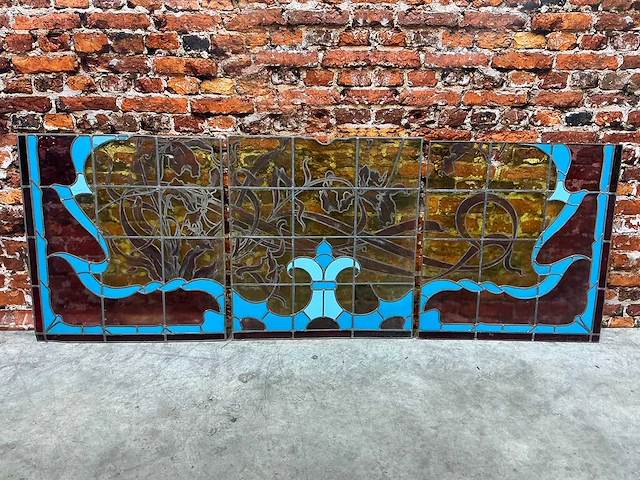 Glas in lood drieluik - afbeelding 1 van  7