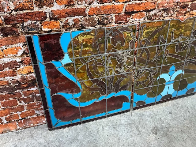 Glas in lood drieluik - afbeelding 2 van  7