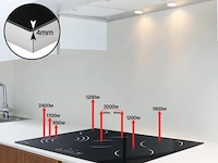 Glas keramische kookplaat met 5 zones - frameloos - met touch control / aanraakbediening - 8600w - 9 vermogensniveaus - automatische timer - kinderbeveiliging - afbeelding 7 van  8