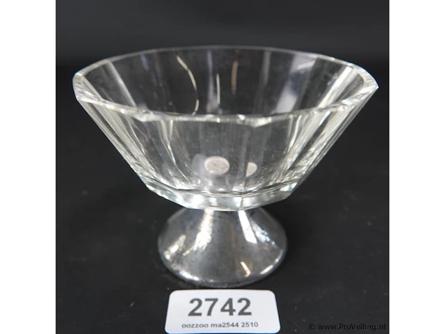 Glas op verzilverde voet - afbeelding 1 van  5