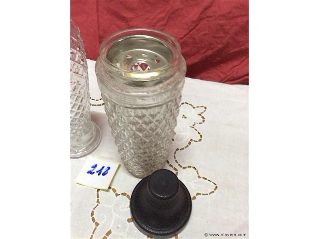 Glas shaker + kan - afbeelding 2 van  2