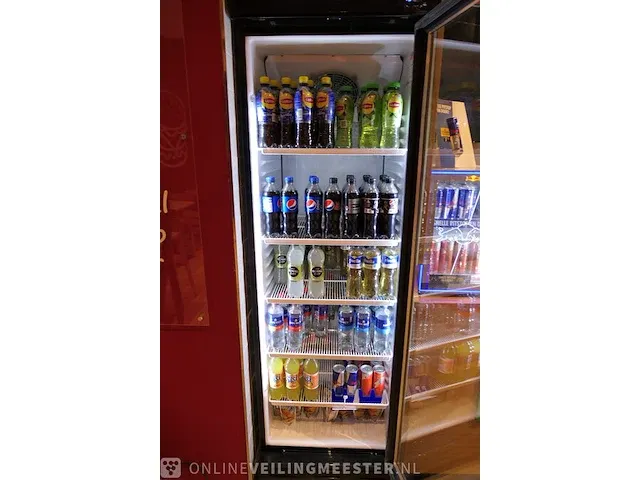 Glasdeur koelkast met inhoud metalfrio, vertical cooler, d 372 sc m4c - afbeelding 4 van  11