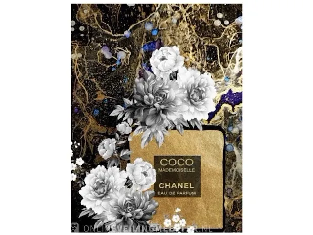 Glasschilderij 80x120 coco mademoiselle wanddecoratie - afbeelding 1 van  3
