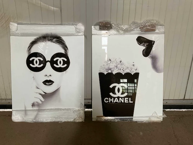 Glasschilderij chanel (2x) - afbeelding 1 van  3
