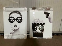 Glasschilderij chanel (2x) - afbeelding 1 van  3
