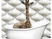 Glasschilderij giraffe 80x120 - afbeelding 1 van  3