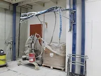 Glasvezelspuitapparaat mvp met zwenkarm, spuitkop venus en 58 rollen glasvezel er13-2400-180 op pallet.