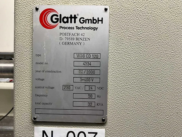 Glatt wsg cd 120 wervelbed droogsysteem - afbeelding 5 van  22