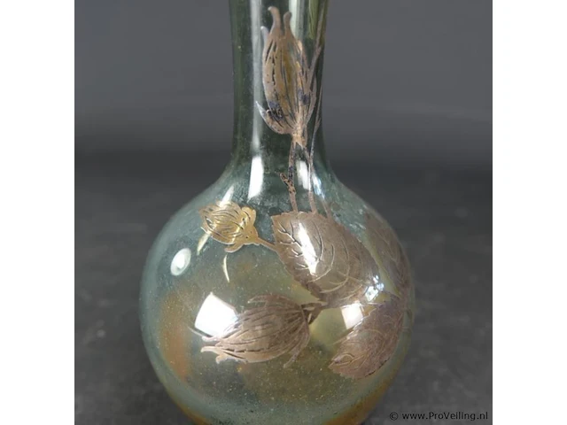 Glazen glas met vergulde versiering - afbeelding 4 van  5