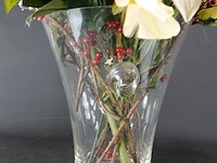 Glazen ijsemmer gevuld met kunstbloemen - afbeelding 3 van  5