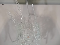 Glazen kunstwerk, f. van den berg, glas en schelpjes, 2000 - afbeelding 5 van  5