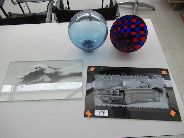 Glazen object (4x) - afbeelding 1 van  1