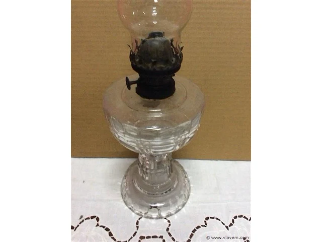 Glazen olielamp - afbeelding 2 van  2