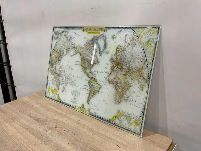 Glazen plaat wereld kaart 60x90 cm (12x) - afbeelding 2 van  5
