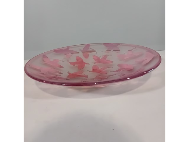 Glazen schaal, olaf stevens, vogelschaal, 2001 - afbeelding 1 van  6