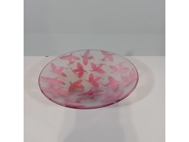 Glazen schaal, olaf stevens, vogelschaal, 2001 - afbeelding 2 van  6