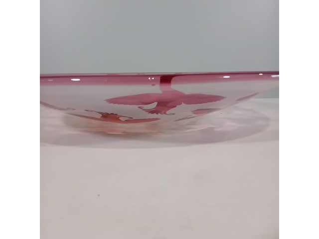 Glazen schaal, olaf stevens, vogelschaal, 2001 - afbeelding 4 van  6