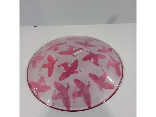 Glazen schaal, olaf stevens, vogelschaal, 2001 - afbeelding 6 van  6