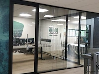 Glazen tussenwanden incl. jalouzieen - 829x260cm - afbeelding 3 van  3