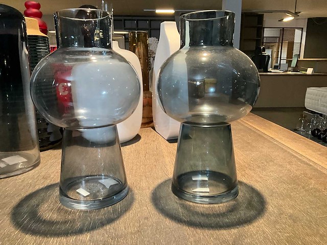 Glazen vaas (2x) - afbeelding 1 van  5