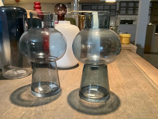 Glazen vaas (2x) - afbeelding 2 van  5