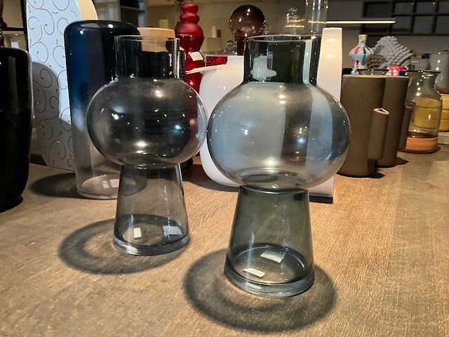 Glazen vaas (2x) - afbeelding 3 van  5