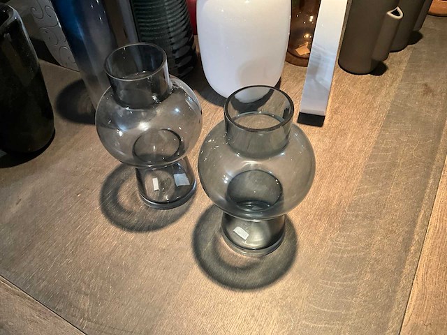 Glazen vaas (2x) - afbeelding 5 van  5