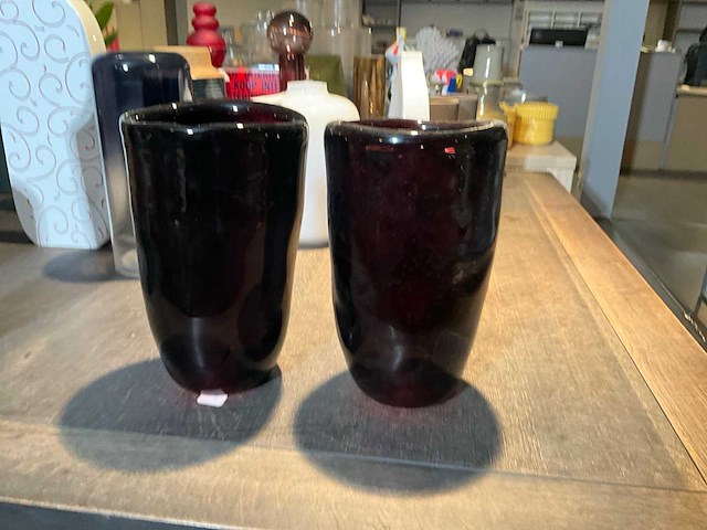 Glazen vaas (2x) - afbeelding 2 van  6