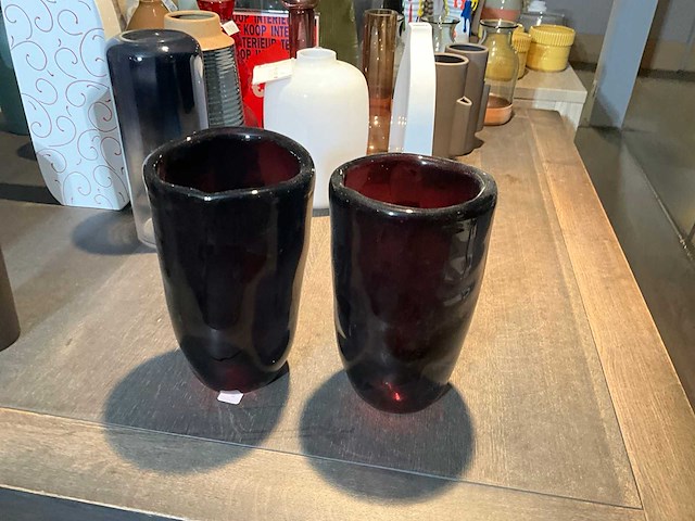 Glazen vaas (2x) - afbeelding 3 van  6