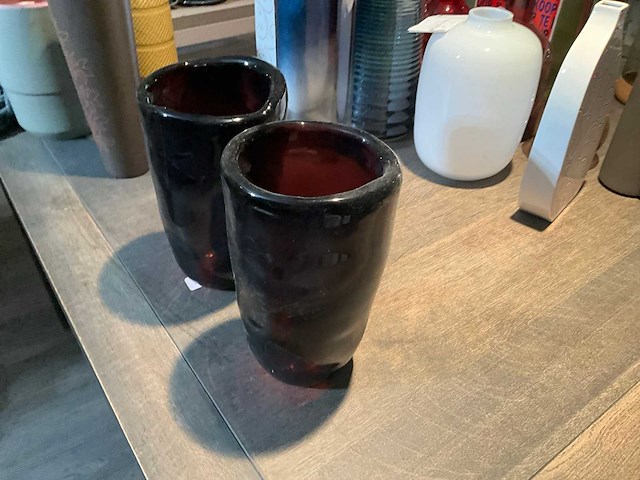 Glazen vaas (2x) - afbeelding 5 van  6