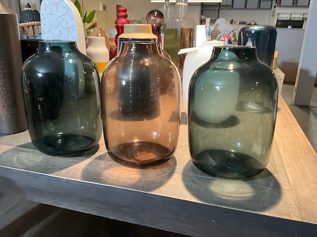 Glazen vaas (3x) - afbeelding 1 van  5