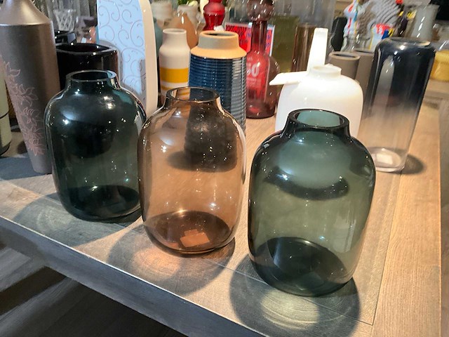 Glazen vaas (3x) - afbeelding 3 van  5