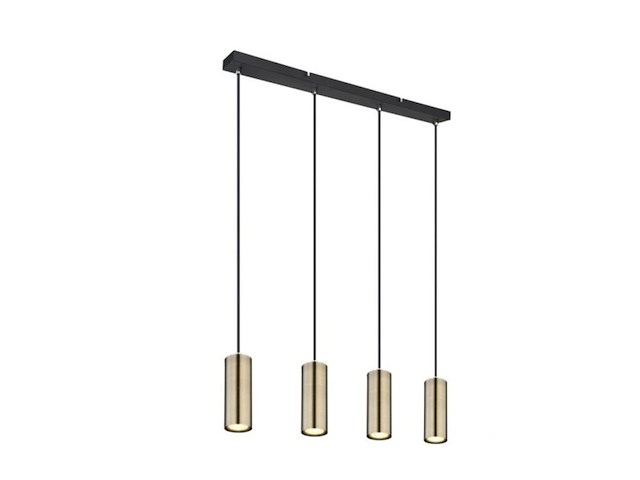 Globo robby hanglamp 4lichts zwart goud 4xgu10 breedte 65cm hoogte max 120cm - afbeelding 1 van  1