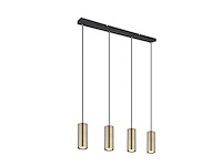 Globo robby hanglamp 4lichts zwart goud 4xgu10 breedte 65cm hoogte max 120cm - afbeelding 1 van  1