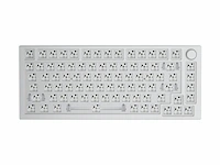 Glorious gaming gmmk pro 75% barebones (frame only) modulair mechanisch gaming toetsenbord,rgb, volledig aanpasbaar qwerty wit - afbeelding 1 van  6